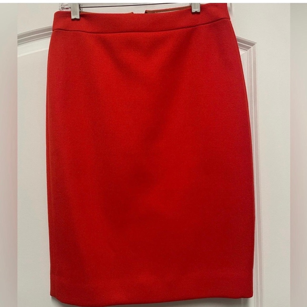 J. Crew Vibrant Red Pencil Skirt